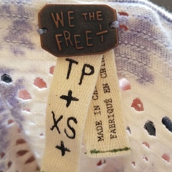 We The Free Cotton Tiedye Eyelet Tshirt - Picture 6 of 7